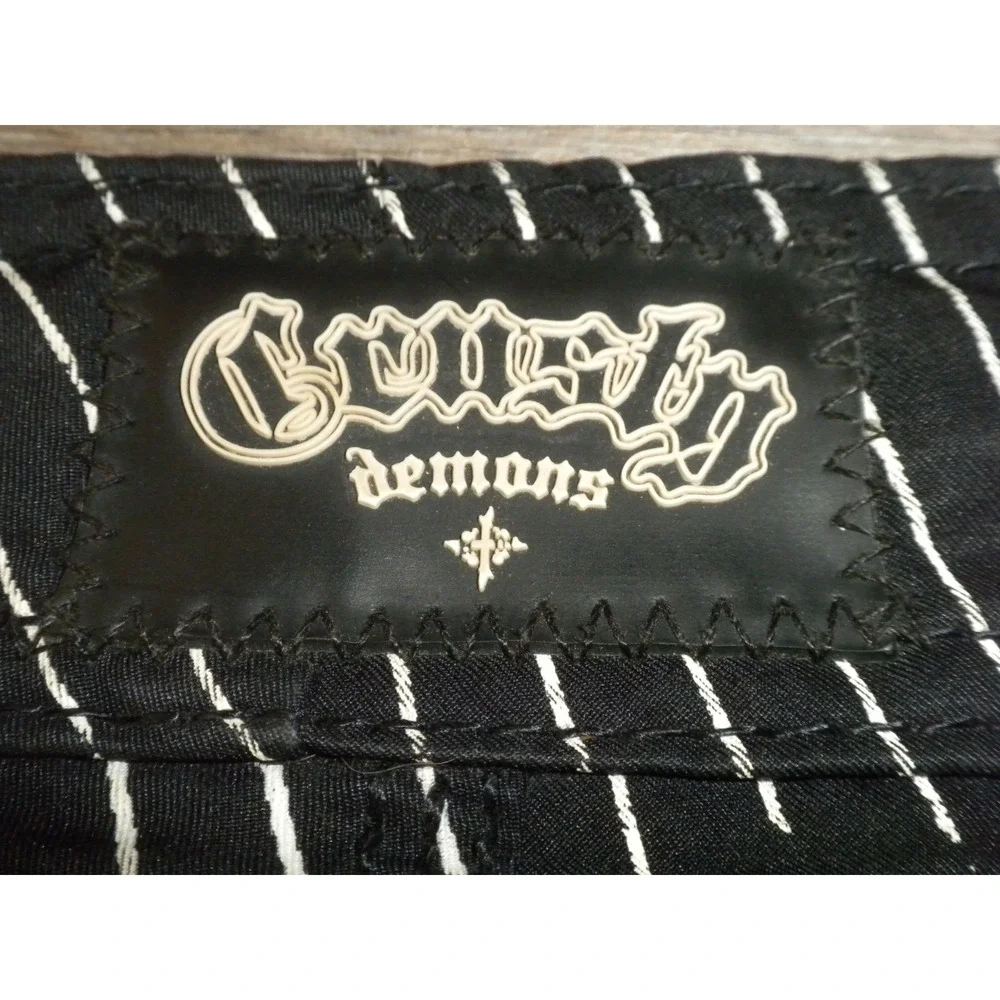 Crusty Demons Board Shorts 38 Black 90s Freestyle MotoX Metal Mulisha Streetwear